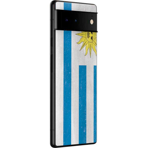 Uraguay Flag Distressed Google Pixel 6 Skin